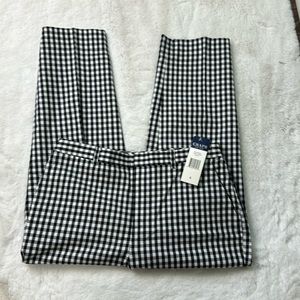 NWT chaps black and white check Capri size 4